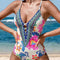 Boho Bloom Deep V One-Piece Swimsuit