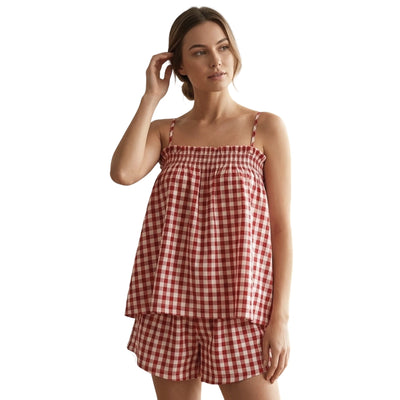 Plaid Cami Summer Set